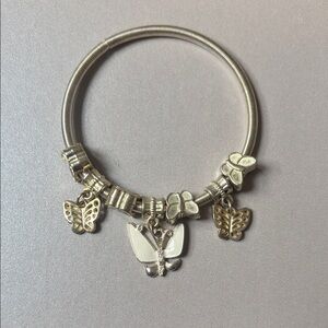 Silver Butterfly Charm Bracelet